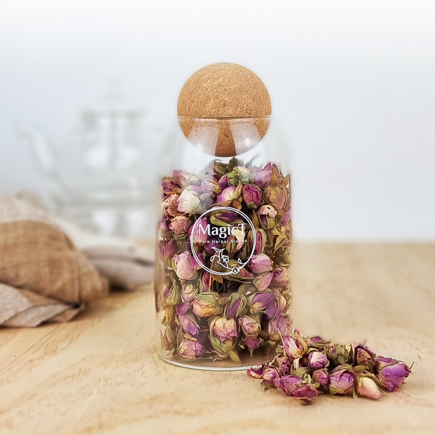 Pure Damask Rose Buds: Hand Picked, Shade Dried