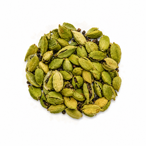 Whole green cardamom pods