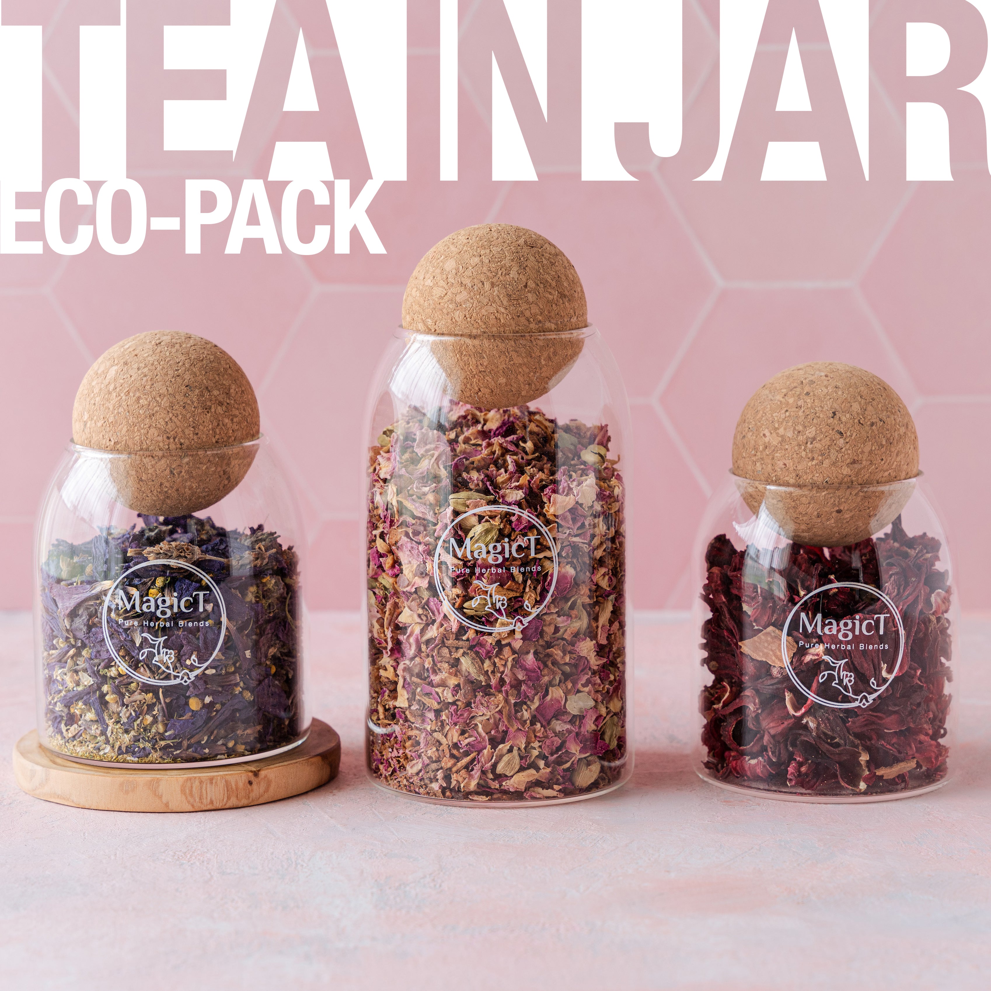 Herbal Tea in Glass Jar NZ | Loose Leaf Tea Gift Jars | Magic T