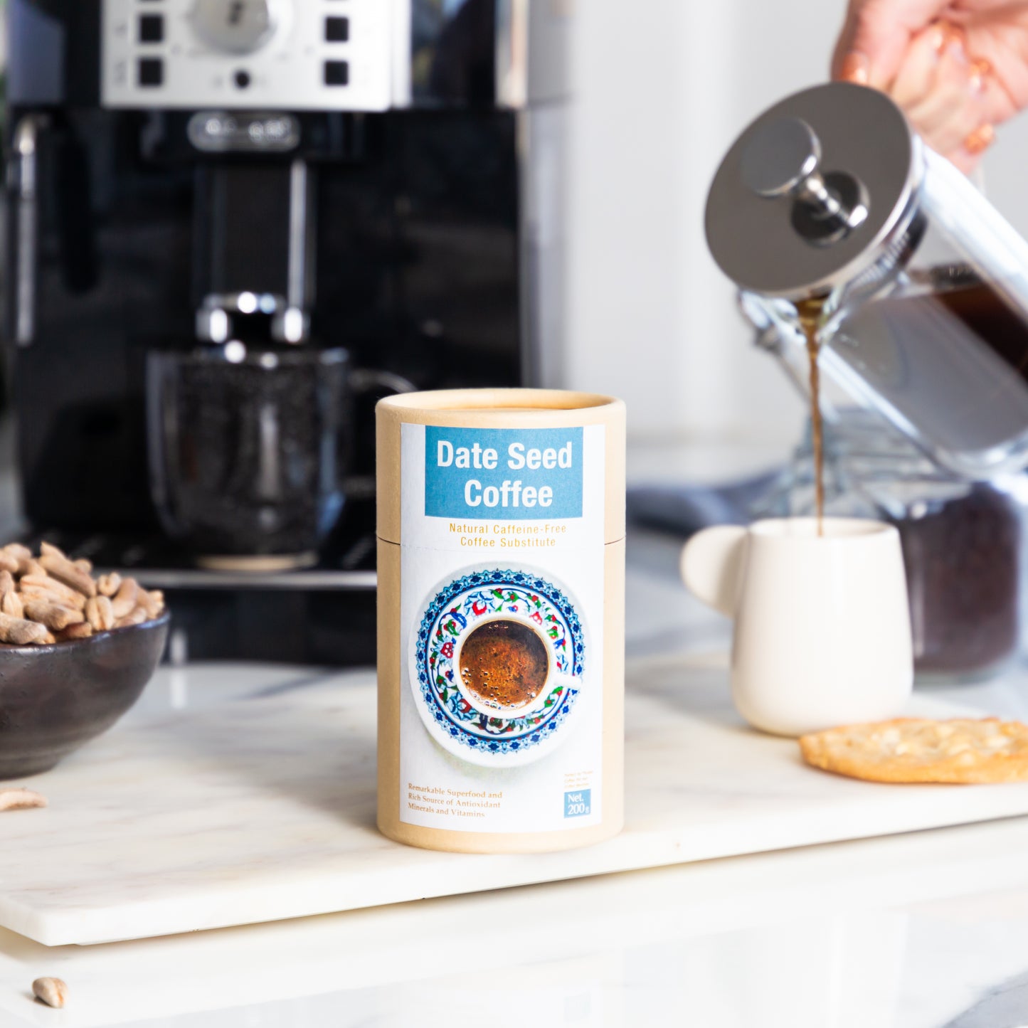 Date Seed Coffee (Dark Roast): Caffeine Free natural Coffee Substitute