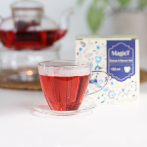 Glass Teacup and Saucer Set 150ml
