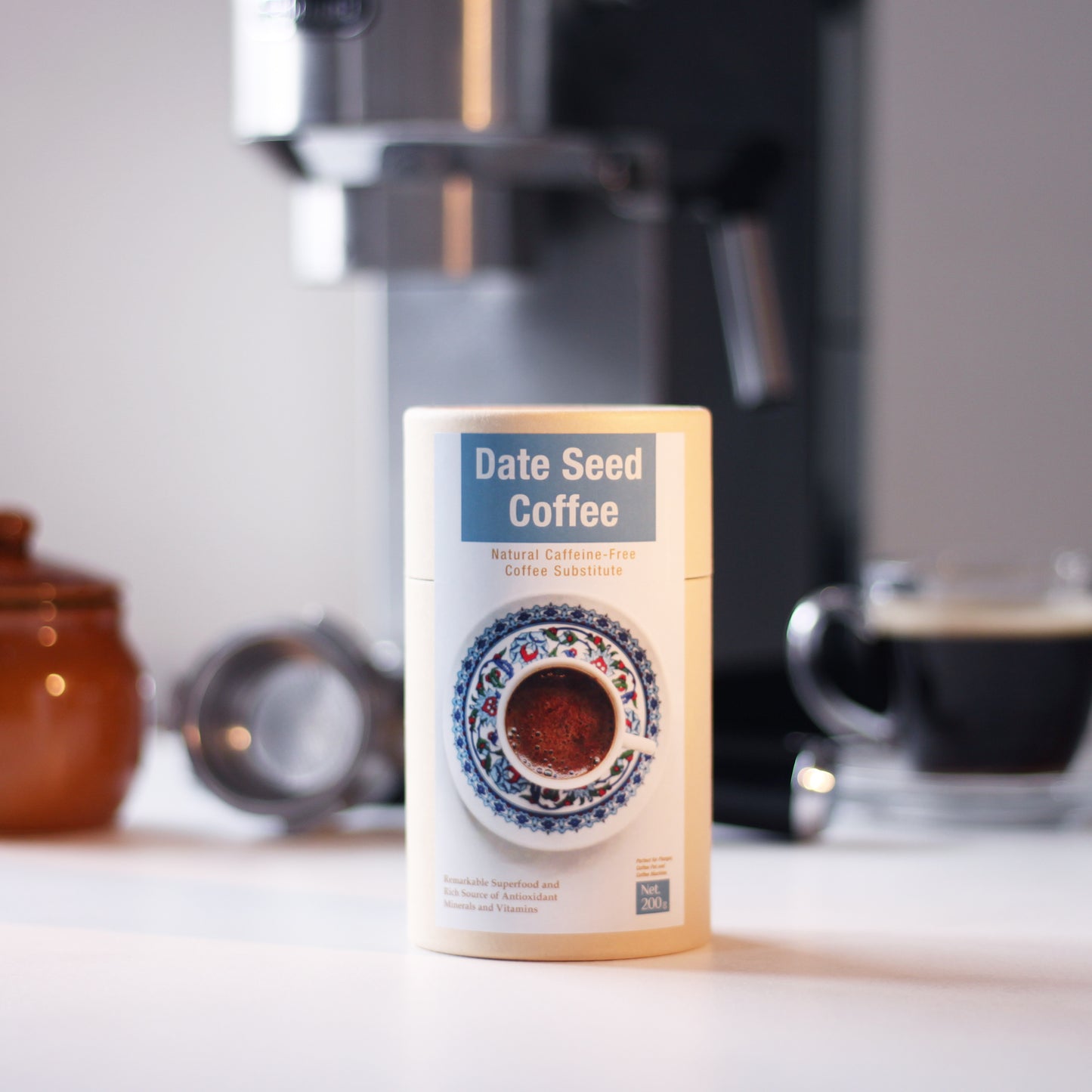Date Seed Coffee (Dark Roast): Caffeine Free natural Coffee Substitute