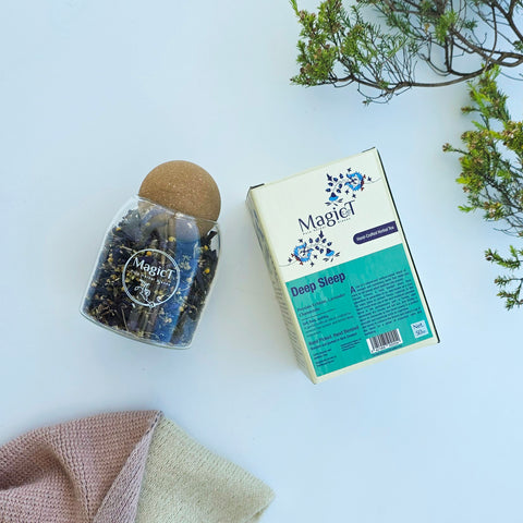 Deep Sleep loose leaf tea in glass jar - Magic T New Zealand