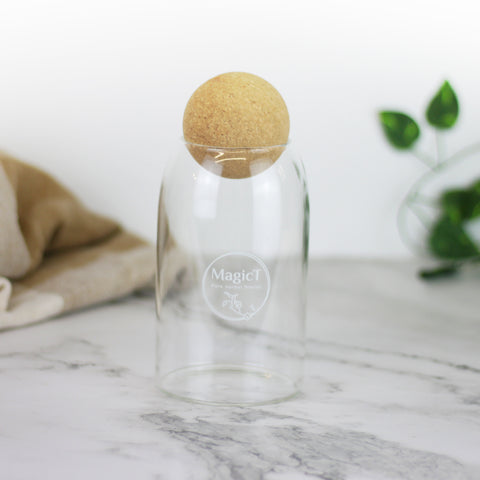 Glass Tea Jar with cork lid
