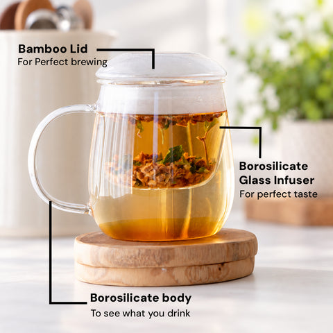 Glass Infuser Mug