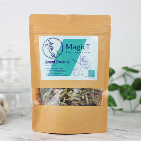 Sweet Dreams herbal tea blend close-up - Magic T New Zealand