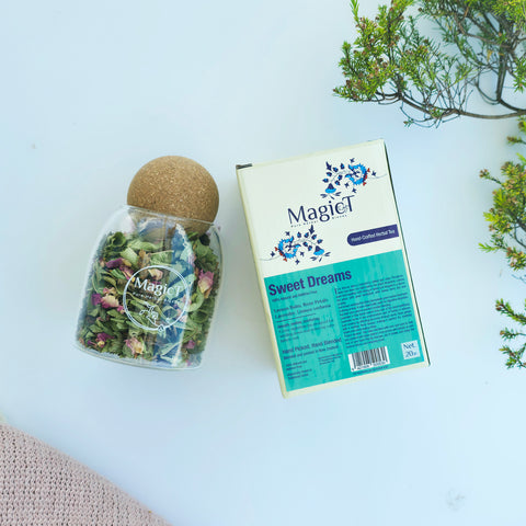 Sweet Dreams loose leaf tea in glass jar - Magic T New Zealand