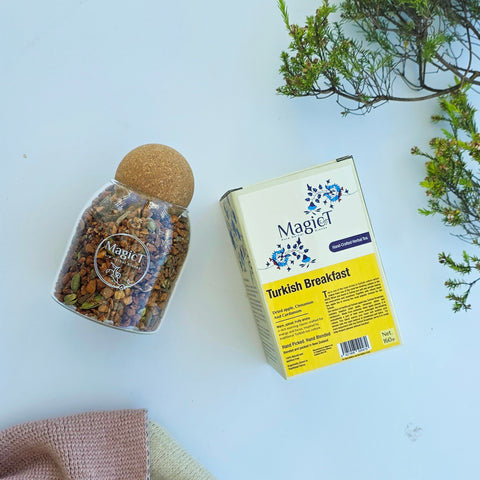 Turkish Breakfast loose leaf tea in glass jar - Magic T New Zealand